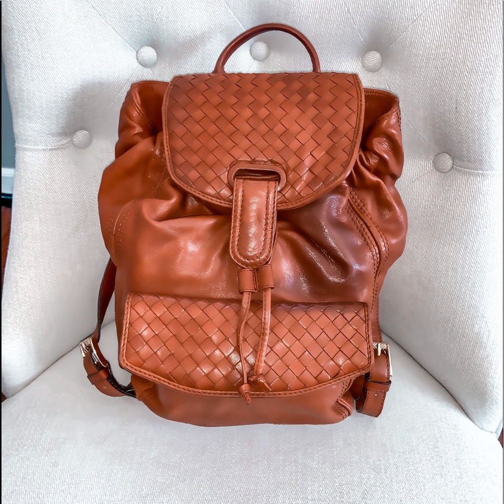Bottega Veneta Russet Intrecciato Calf Backpack